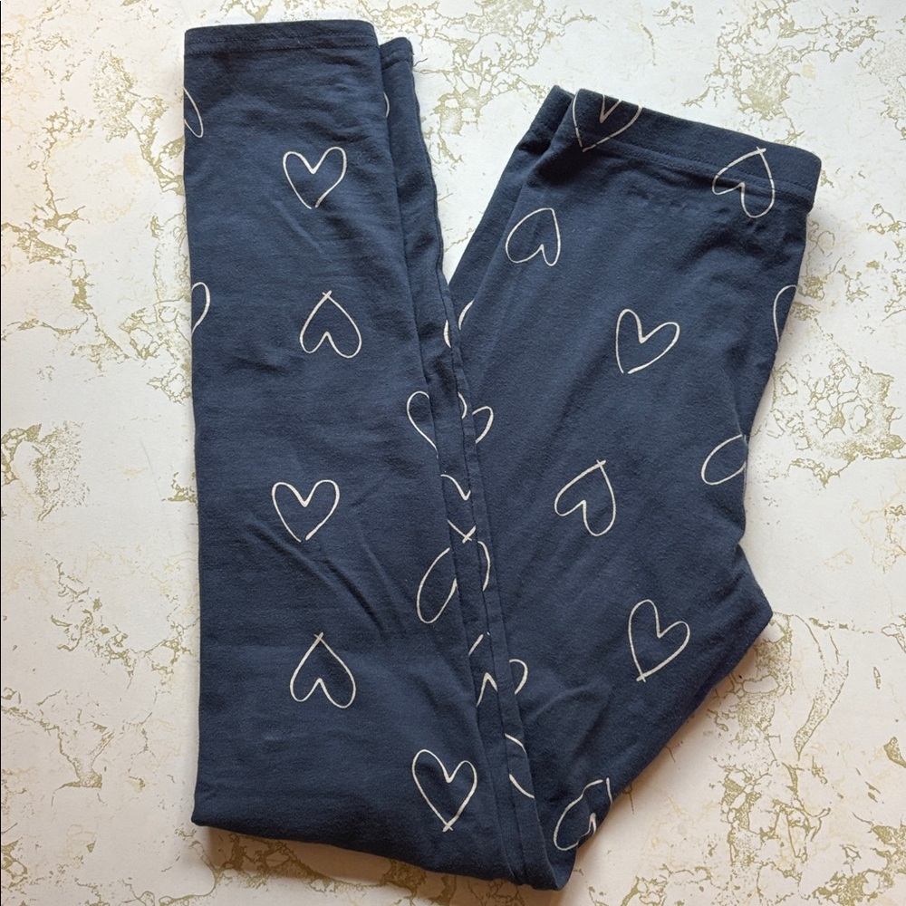Old Navy Kids Navy Blue Leggings with hearts
